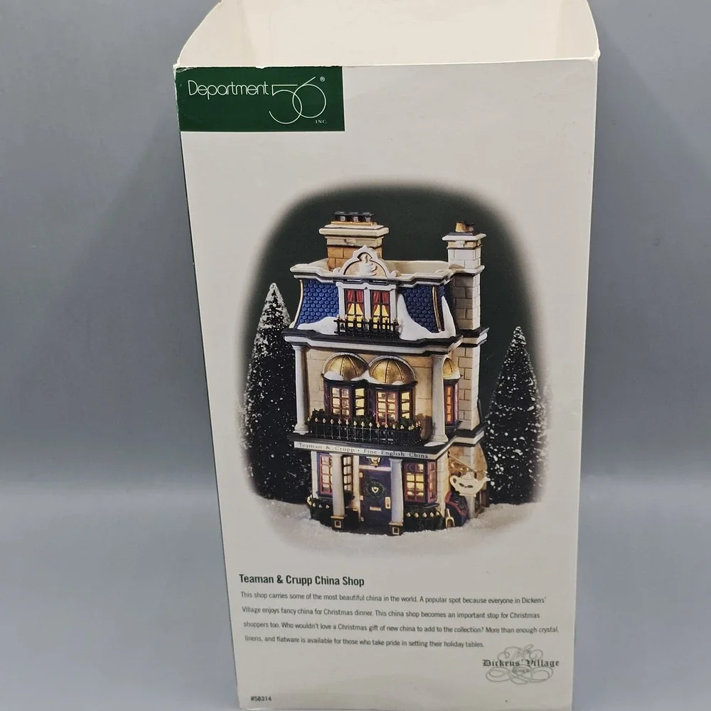 Department 56 Dickens Village Teaman & Crupp Fine English China Shop 58314